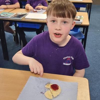 As part of our enquiry, we followed a recipe and created the Iron Age dish of Griddle Cakes!