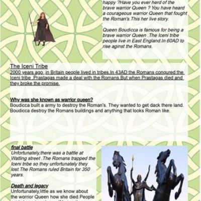 Here are a sample of our biographies about Boudicca