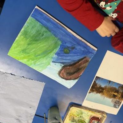 As artists, we created paintings in the style of Claude Monet.