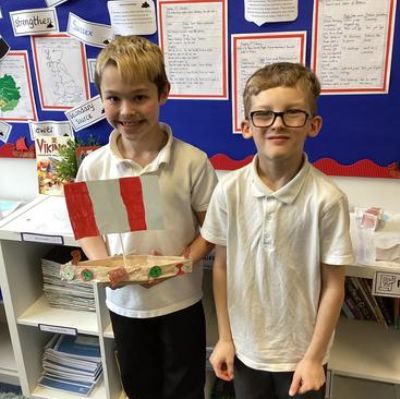 Photographs from our Viking Longboat making DT day