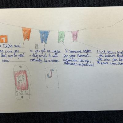 As part of Safer Internet Day we learned about scams and created fact files on how to spot a scam.