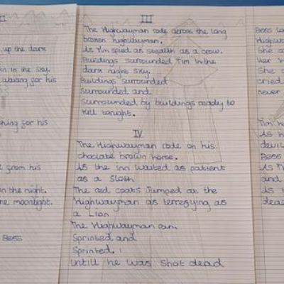In English we wrote Part II of The Highwayman - have a read of our fantastic narrative poems