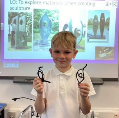 Exploring materials to make a sculpture